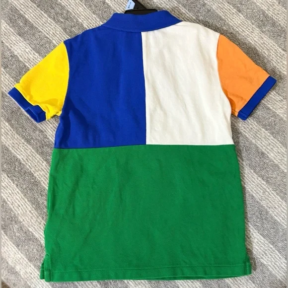 Polo by Ralph Lauren Big Pony Color-Blocked Polo Shirt And Shorts Set Boys Sz. 6 - Picture 3 of 8